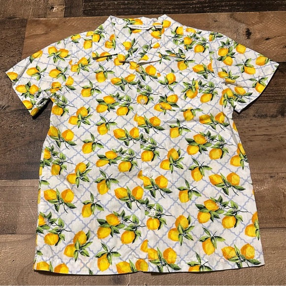 Janie and Jack Lemon Poplin Shirt - Picture 2 of 4